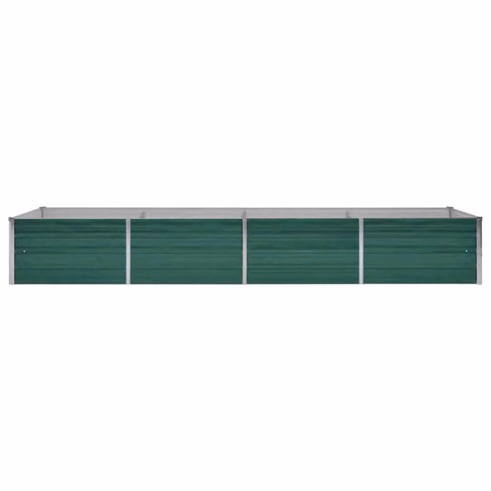 Berkfield Home Garden Galvanised Steel Raised Bed in Green, W/D/H: 320 x 80 x 45 cm – 3
