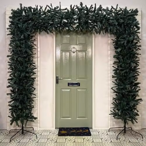 Samuel ALEXANDER 8ft (2.4m) Green Artificial Christmas Tree Arch for Indoor and Outdoor Use – 1