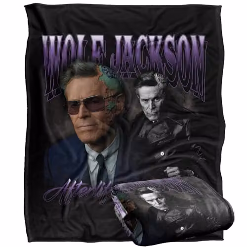 LOGOVISION Beetlejuice 2 Super Soft Fleece Throw Blanket, Multicolour and White, W: 152 cm, D: 127 cm