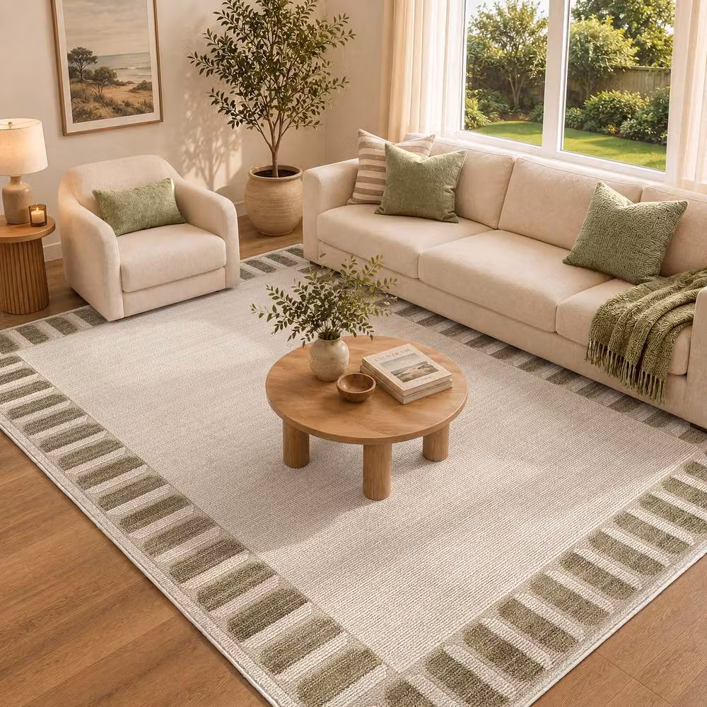 Livabliss Fifth Avenue Deco Border Rug in Grey and Beige, W/D/H: 200 x 275 cm – 2