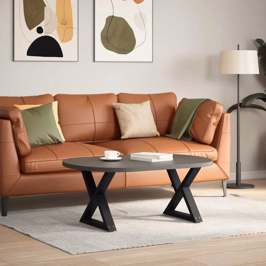 Berkfield Home Matt Black Steel Coffee Table Legs, 2 Pieces, H: 50 cm (Adjustable 42-43.3 cm) – 3