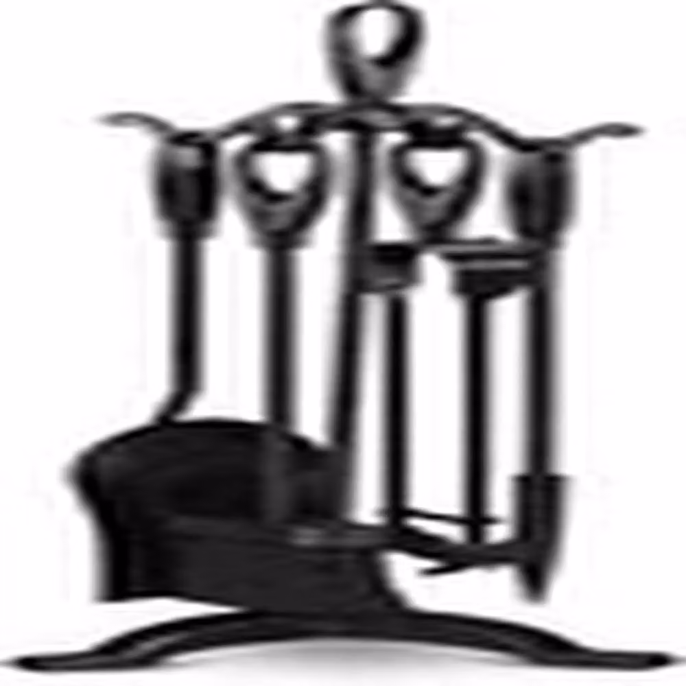EONLION 5-Piece Fire Companion Set with Stand in Black for Log Burners – 2