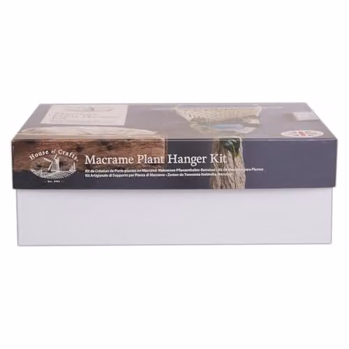 House Of Crafts Macrame Plant Hanger Single Craft Kit in Beige – 2