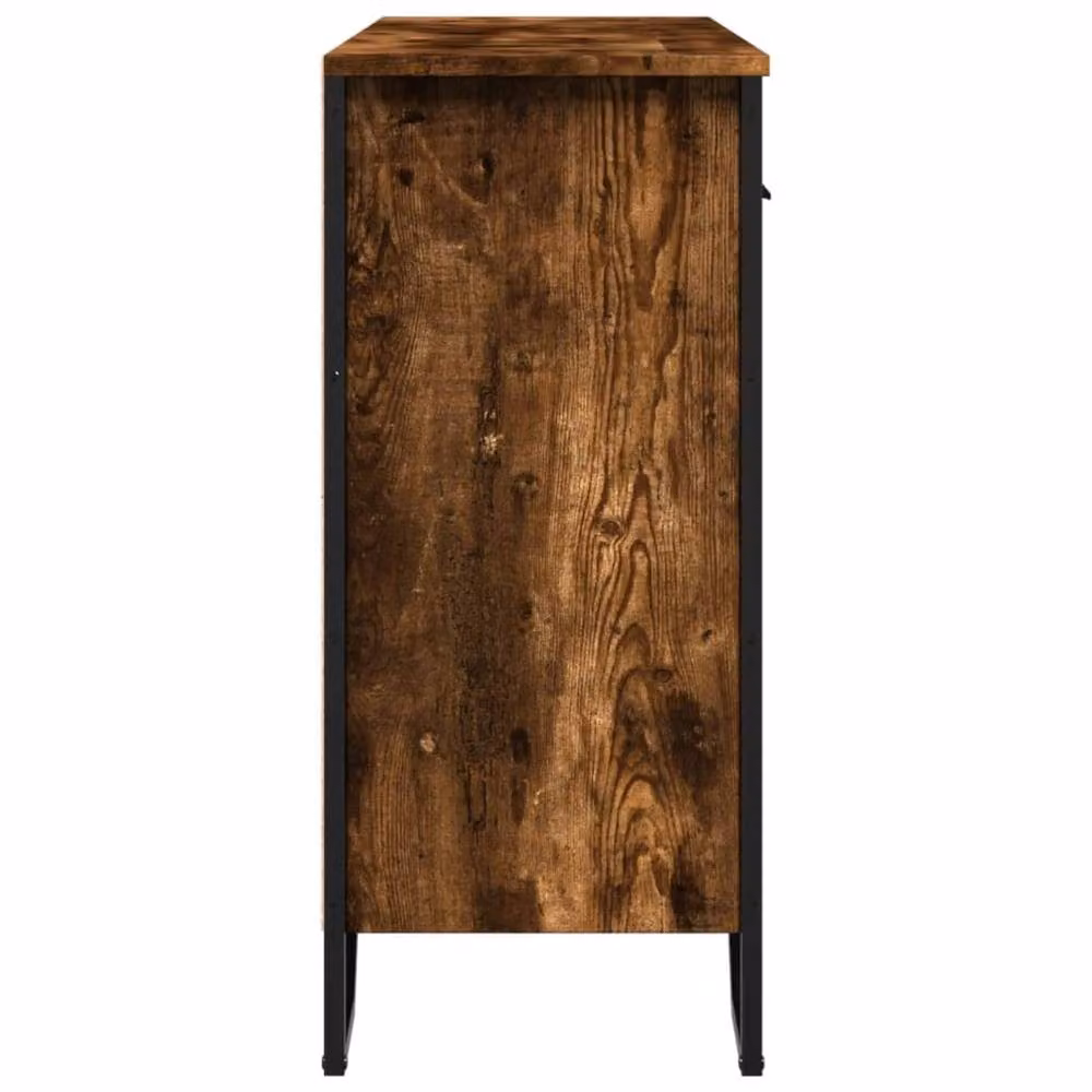 Berkfield Home Modern Smoked Oak Sideboard in Brown, W: 97 cm, D: 32.5 cm, H: 74.5 cm – 5