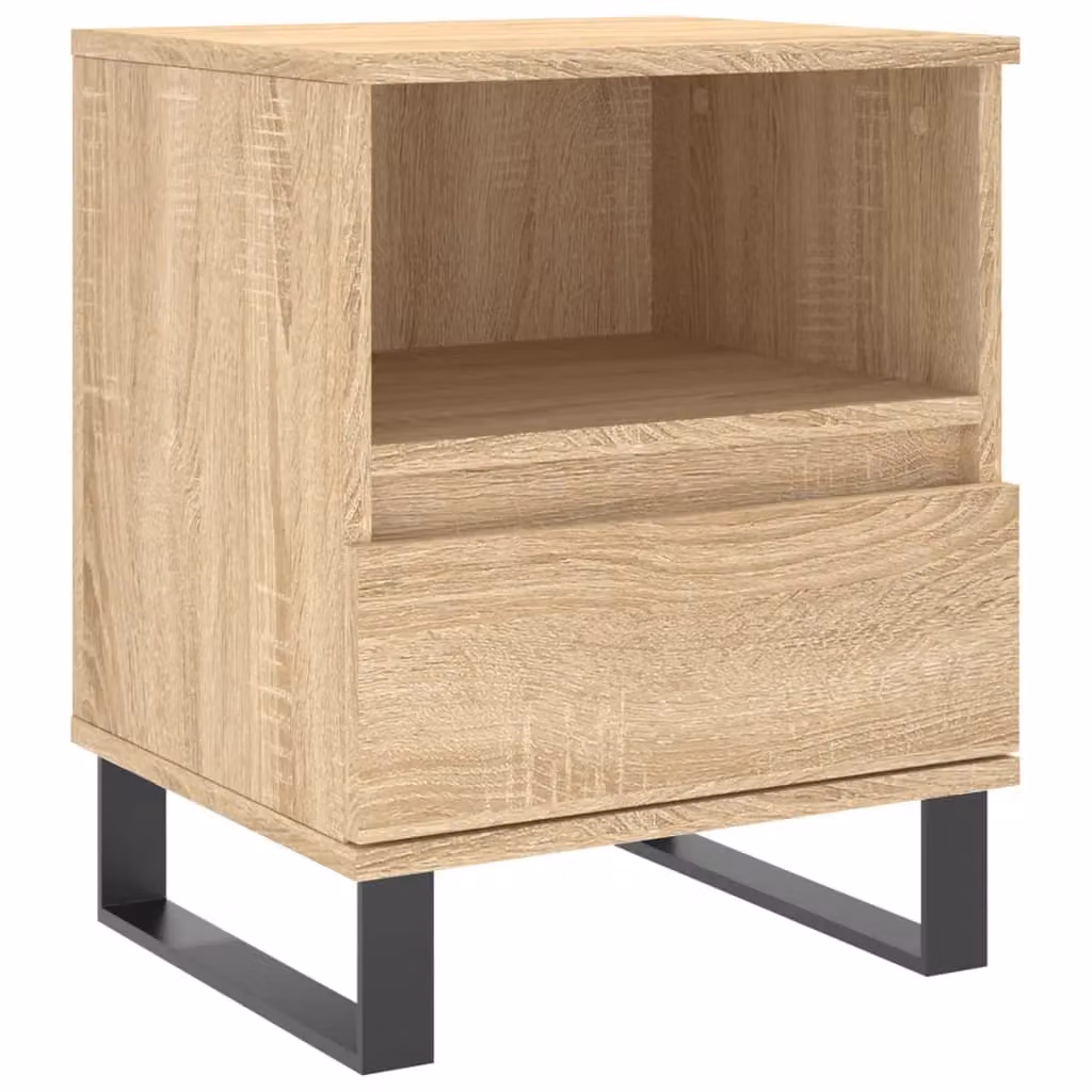 Berkfield Home Set of 2 Sonoma Oak Bedside Cabinets in Brown, W/D/H: 40 x 35 x 50 cm – 2