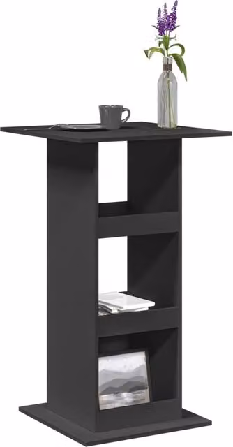 Berkfield Home Bar Table with Storage in Black, W/D/H: 60 x 60 x 102 cm – 1