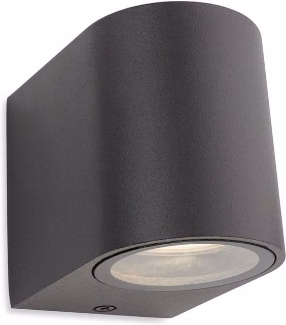 Firstlight Scenic Single Wall Light in Grey Metal with Transparent Glass, IP44, GU10