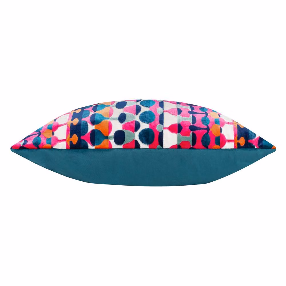 furn. Metro Abstract Multicolour Velvet Rectangular Cushion, W/D/H: 60 x 40 x 40 cm – 3