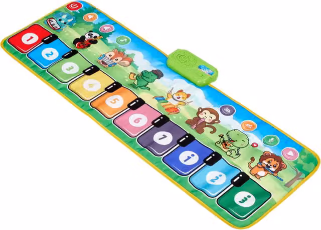 Kidkid Musical Animal Piano Keyboard Mat in Green and Multicolour