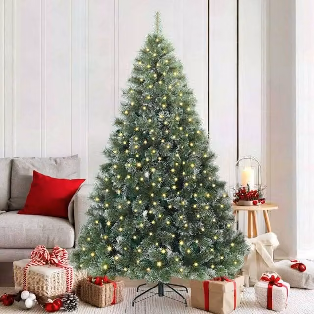 Berkfield Home Artificial Green Christmas Tree with 300 LEDs, Height: 180 cm