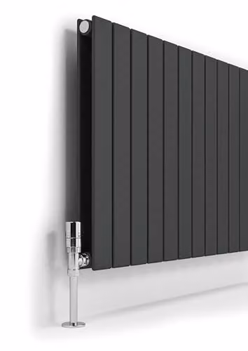 Terma Steel Wall Mounted Double Panel Radiator in Anthracite Grey, W: 103.2 cm, H: 60.0 cm – 5