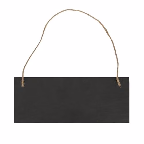 Nicola Spring Black Slate Rectangle Chalkboard Memo Board, W: 25 cm, H: 10 cm – 1