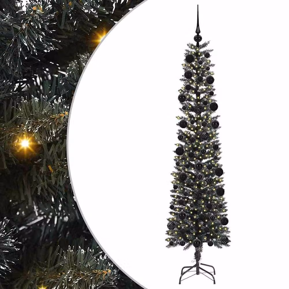 Berkfield Home Artificial Green Christmas Tree with 300 LEDs, W/D/H: 58 x 58 x 210 cm – 2