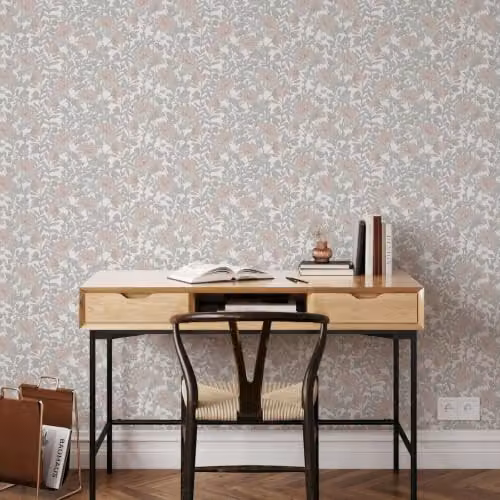 Muriva Martha Floral Botanical Cottagecore Wallpaper in Blush Pink – 2