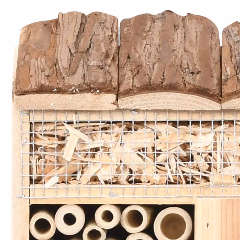 Berkfield Home Brown Rustic Firwood Insect Hotel, W/D/H: 30 x 10 x 30 cm – 3