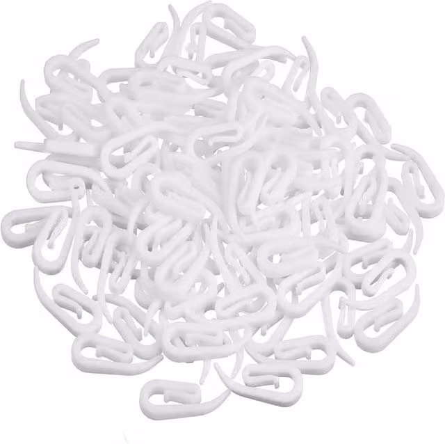Swish White Curtain Hooks, Pack of 100