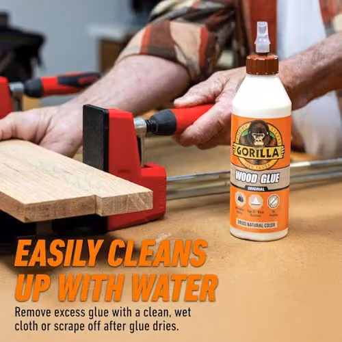 Gorilla Waterproof PVAC Wood Glue, Transparent, 236 ml – 7