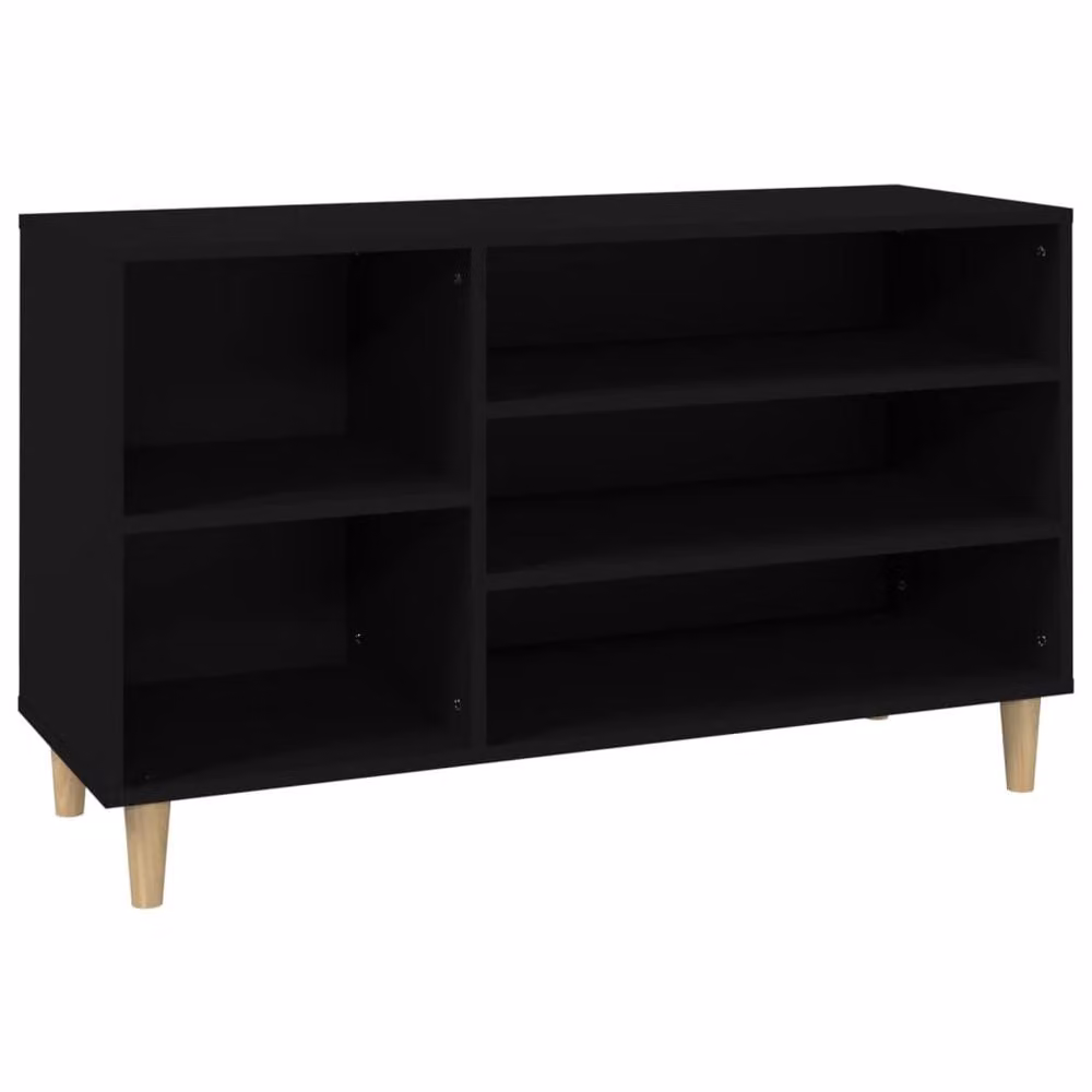 Berkfield Home Black Shoe Cabinet with Internal Shelves, W/D/H: 102 x 36 x 60 cm – 3