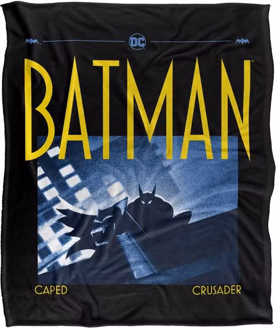 LOGOVISION Batman Caped Crusader Animated Series Shadow Block Super Soft Silky Touch Fleece Throw Blanket, Multicolour, W: 127 cm, D: 152.4 cm – 6