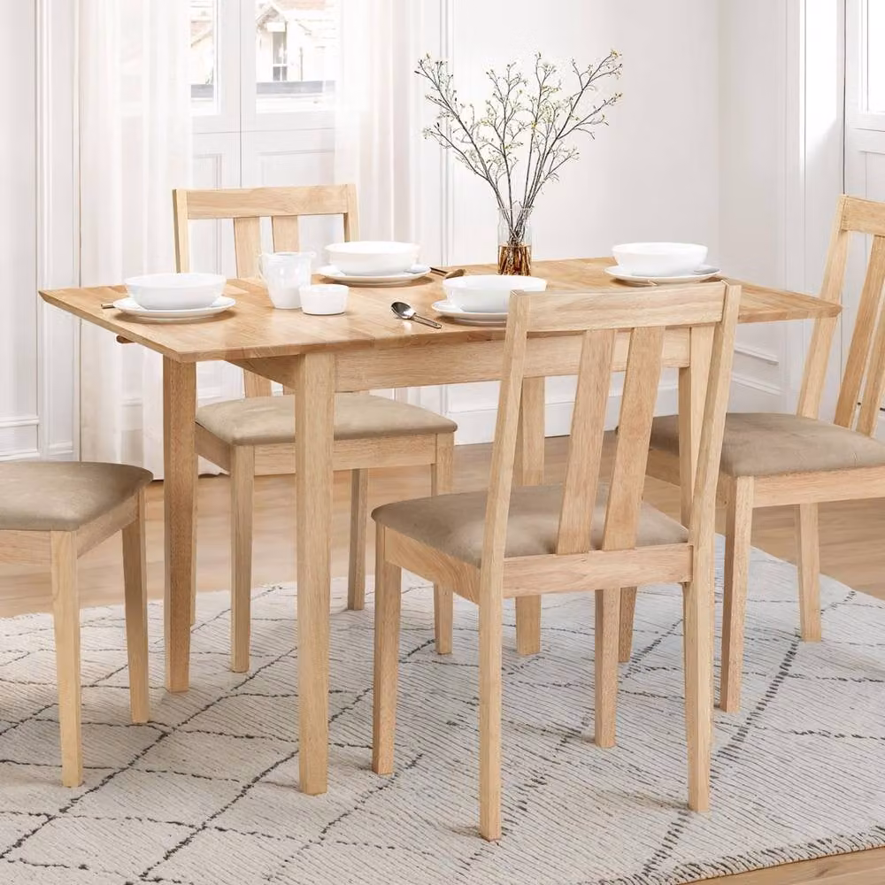 Cheshire Premium Rufford Extendable Rectangular Dining Table in Brown Wood, Width: 120 cm – 1
