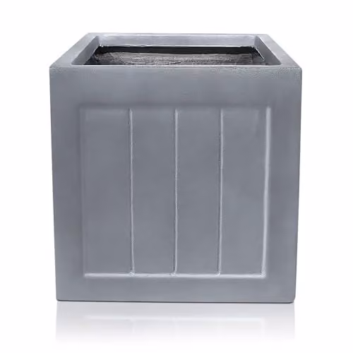 IDEALIST Large Square Planter in Grey Reinforced Stone, 45 cm – 2