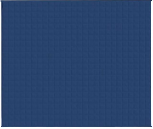 Berkfield Home Blue Weighted Blanket with Glass Beads, W: 220 cm, D: 260 cm, 13 kg