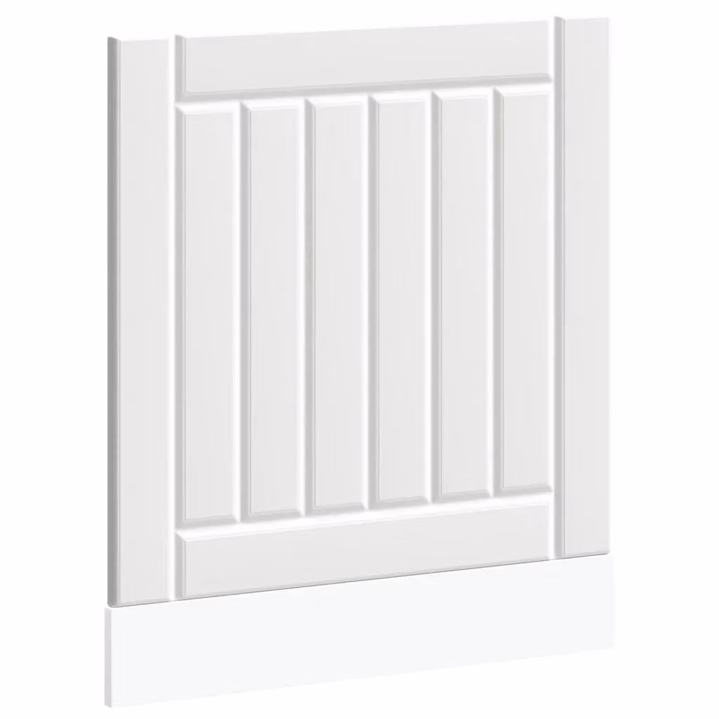 Berkfield Home Lucca Dishwasher Panel in White Engineered Wood – 2