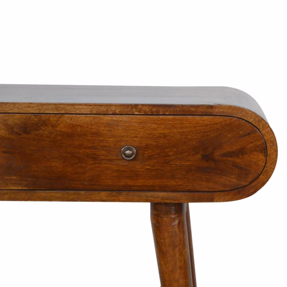 Wyld Haus Como Oval Mango Wood Console Table in Brown – 6