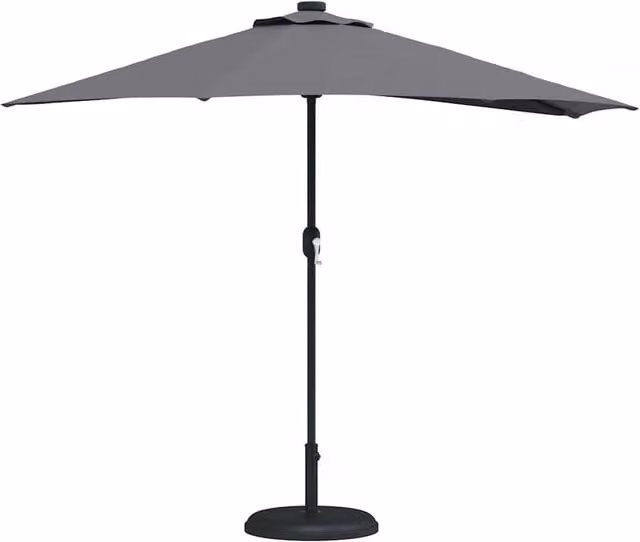 Berkfield Home Modern Large Garden Parasol in Anthracite Charcoal – 1