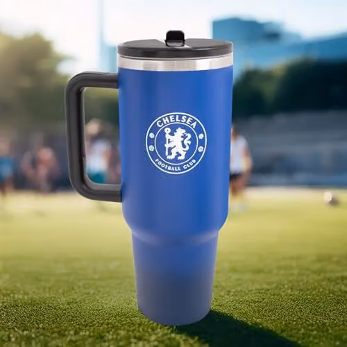 Hy-Pro Officially Licensed Chelsea Thermal Flask with Handle, Blue, 1.18 l – 2