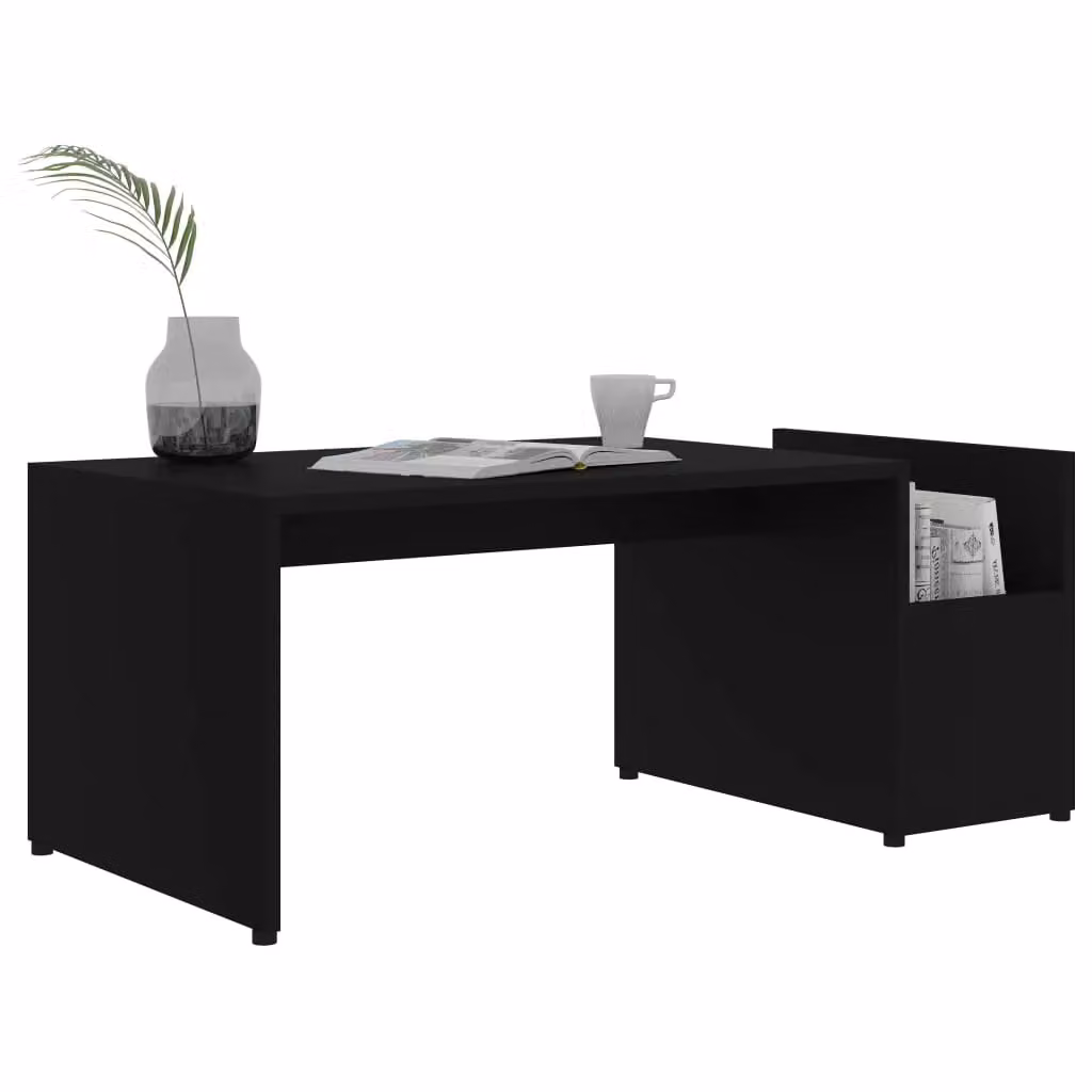 Berkfield Home Black Geometric Coffee Table, W/D/H: 90 x 45 x 35 cm – 3