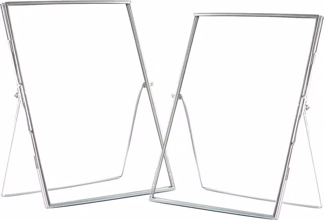 Nicola Spring Metal Rectangular Tabletop Photo Frames, Pack of 2, Silver and Gold, Fits 20 x 25 cm – 6