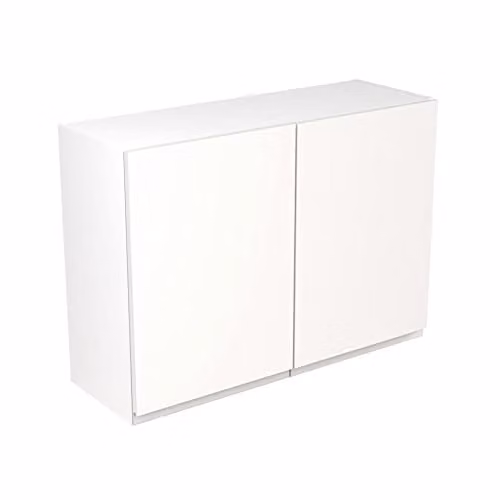 Kitchen Kit White Matt Bridging Wall Cabinet with J-Pull Doors W/H: 100 x 72 cm