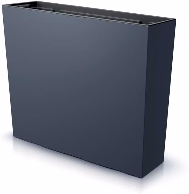 URBNLIVING Tall Rectangular Floor Standing Planter Pot in Anthracite Grey