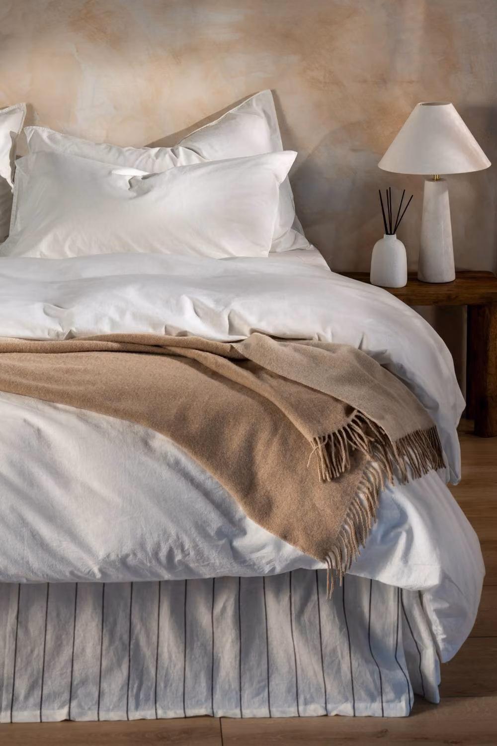 Soak&Sleep White Stonewashed Cotton Housewife Pillowcase Pair – 2