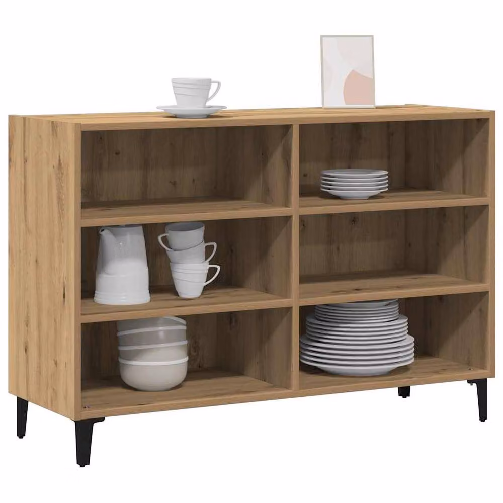 Berkfield Home Artisan Oak Sideboard in Brown, W/D/H: 103.5 x 35 x 70 cm – 4