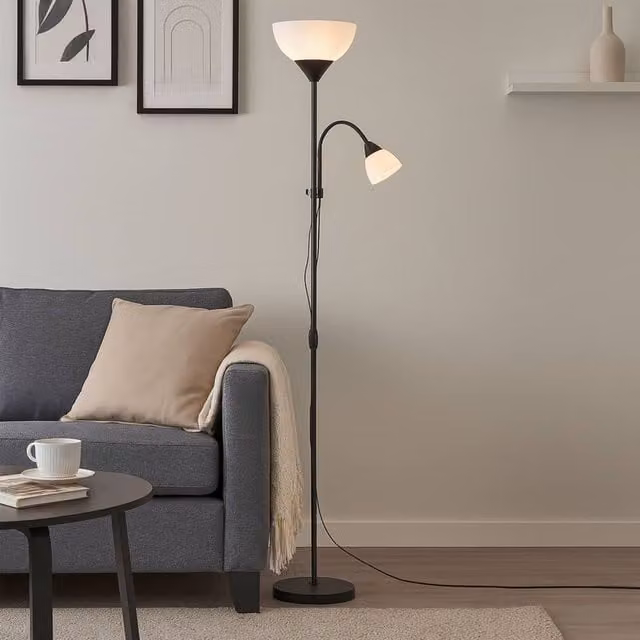 Lighting Collection Black Mother & Child Adjustable Floor Lamp – 1