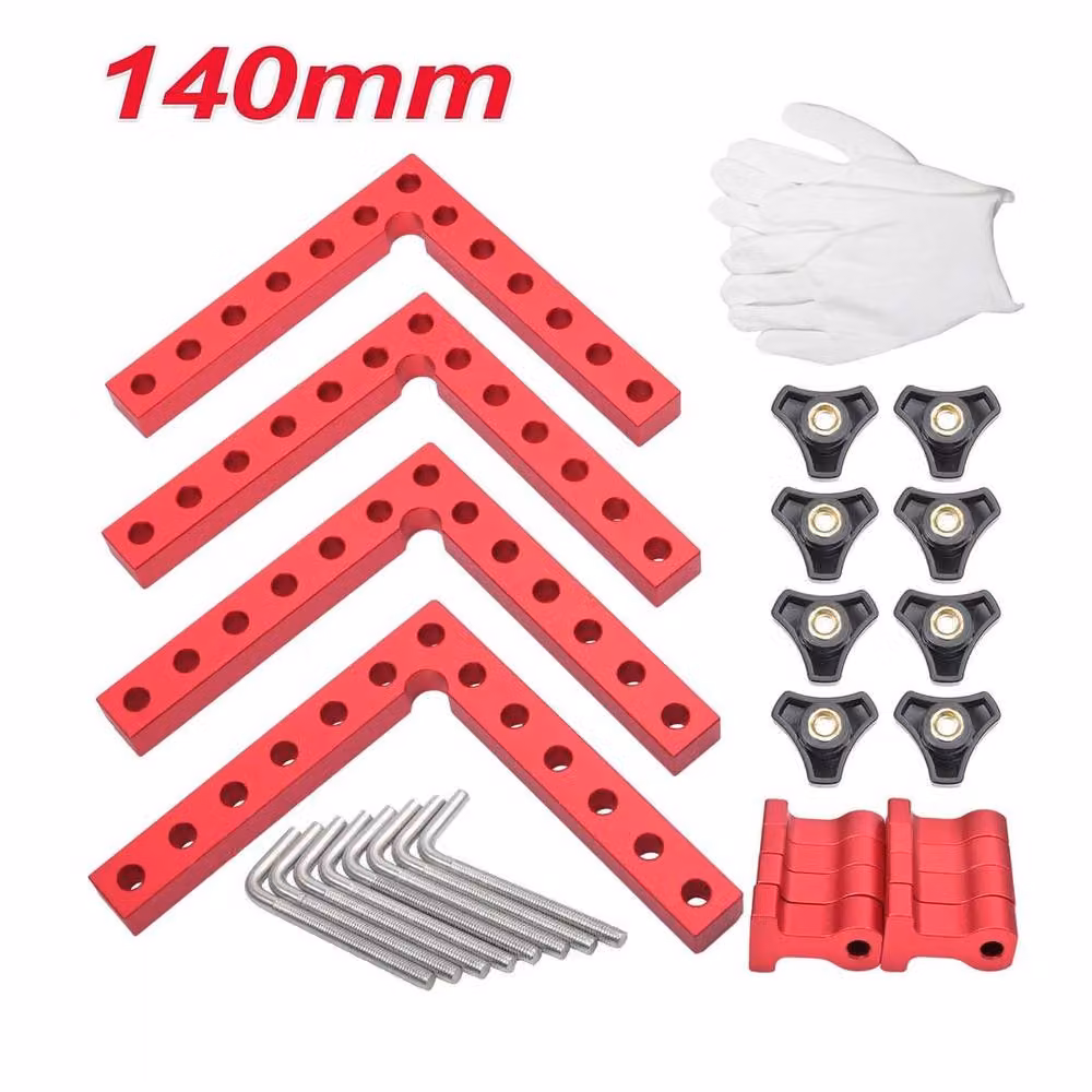 KORVIXA Red Aluminum Alloy Right Angle Positioning Squares – 2