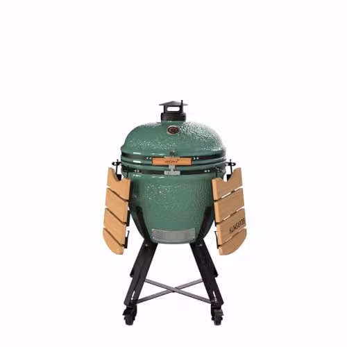 Charles Bentley Searsmith 24 inch Kamado Charcoal BBQ Grill with Folding Bamboo Side Tables and Thermometer, Green – 6