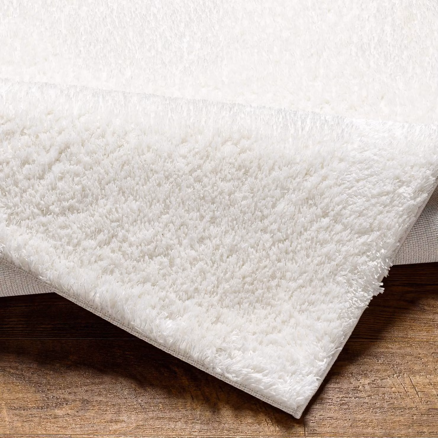 Livabliss Cloudy Shag Soft Plush Pile Round Living Room Rug in White, Diameter: 160 cm – 3