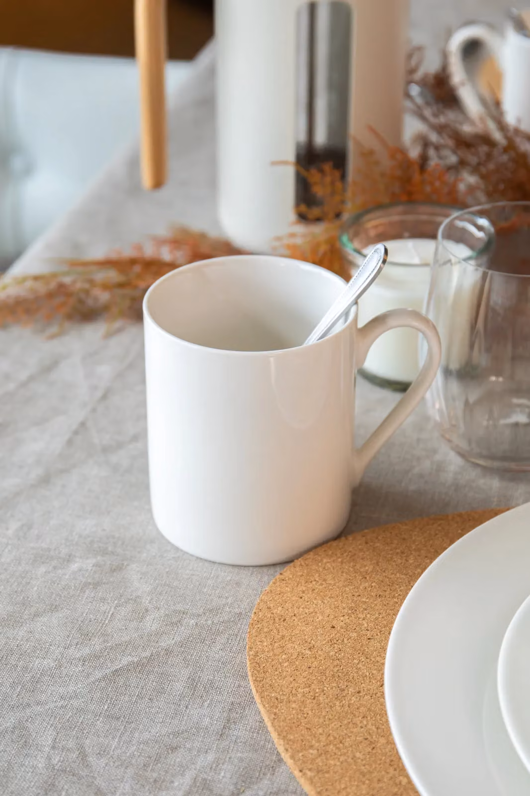 Mikasa Egret White Bone China Mugs, Set of 4, 380ml – 2
