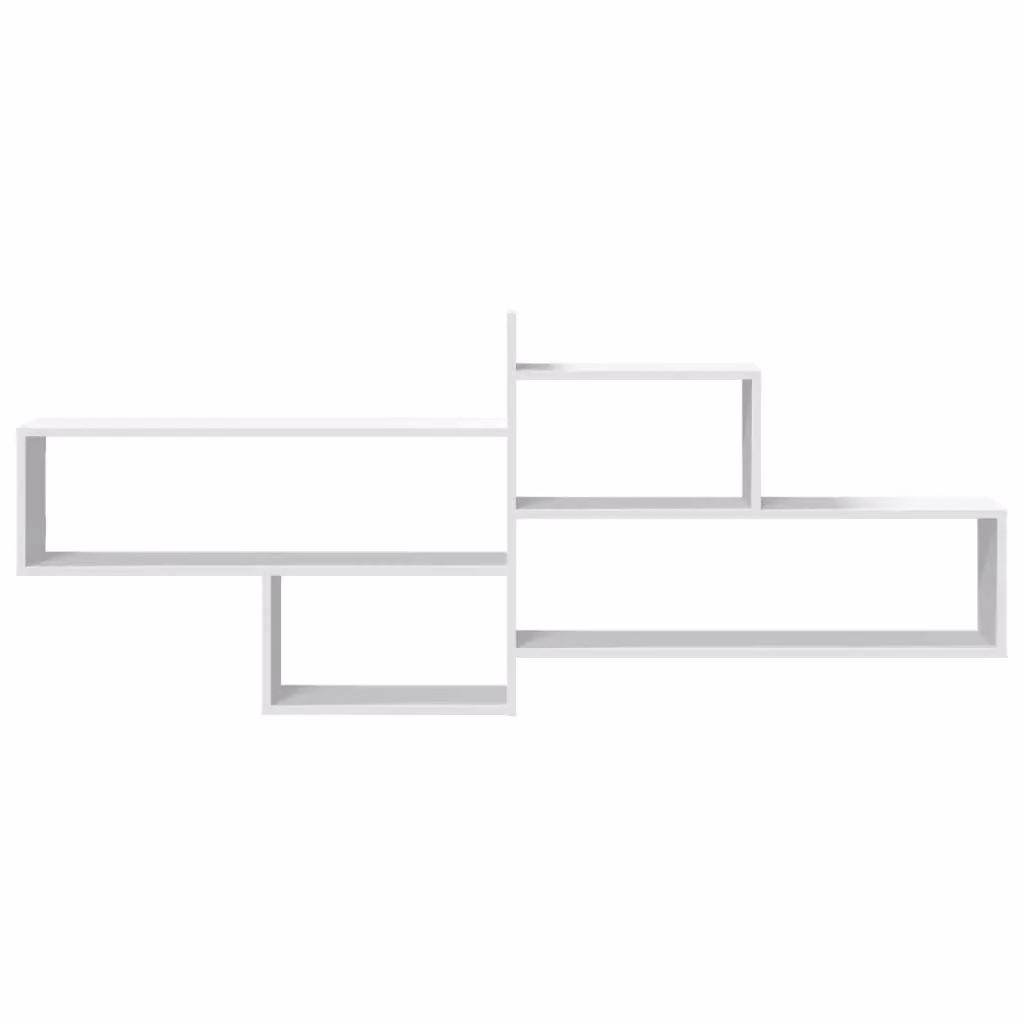 Berkfield Home Wall Mounted Shelf in White, W/D/H: 167.5 x 18 x 68 cm – 2