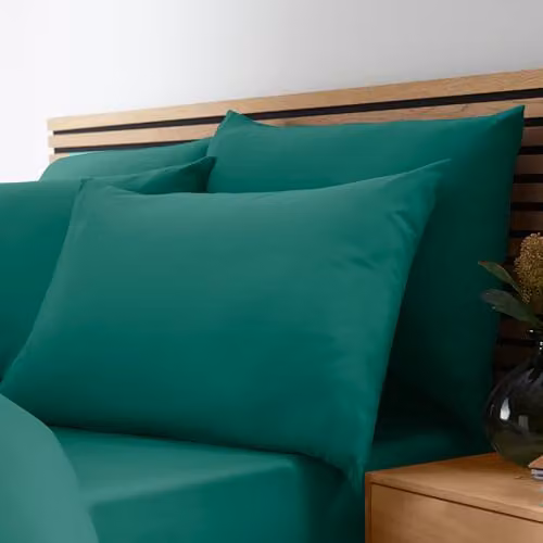 Catherine Lansfield So Soft Non-Iron King Duvet Cover Set with Pillowcases in Petrol Green – 2