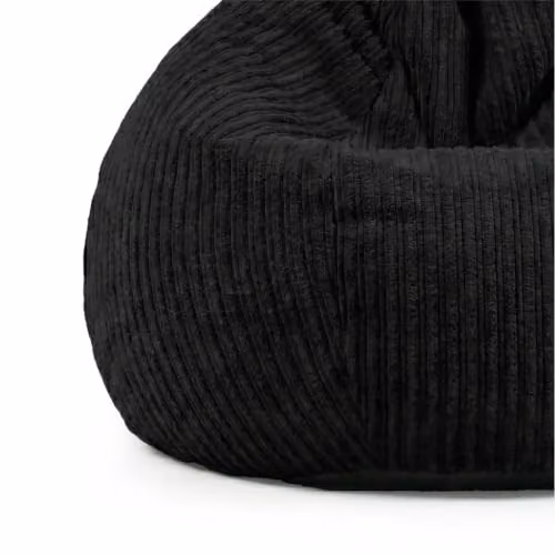 rucomfy Jumbo Cord Slouchbag Adult Beanbag Chair in Black – 3