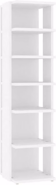 Berkfield Home White MDF Shoe Cabinet W/D/H: 27.5 x 27 x 102 cm