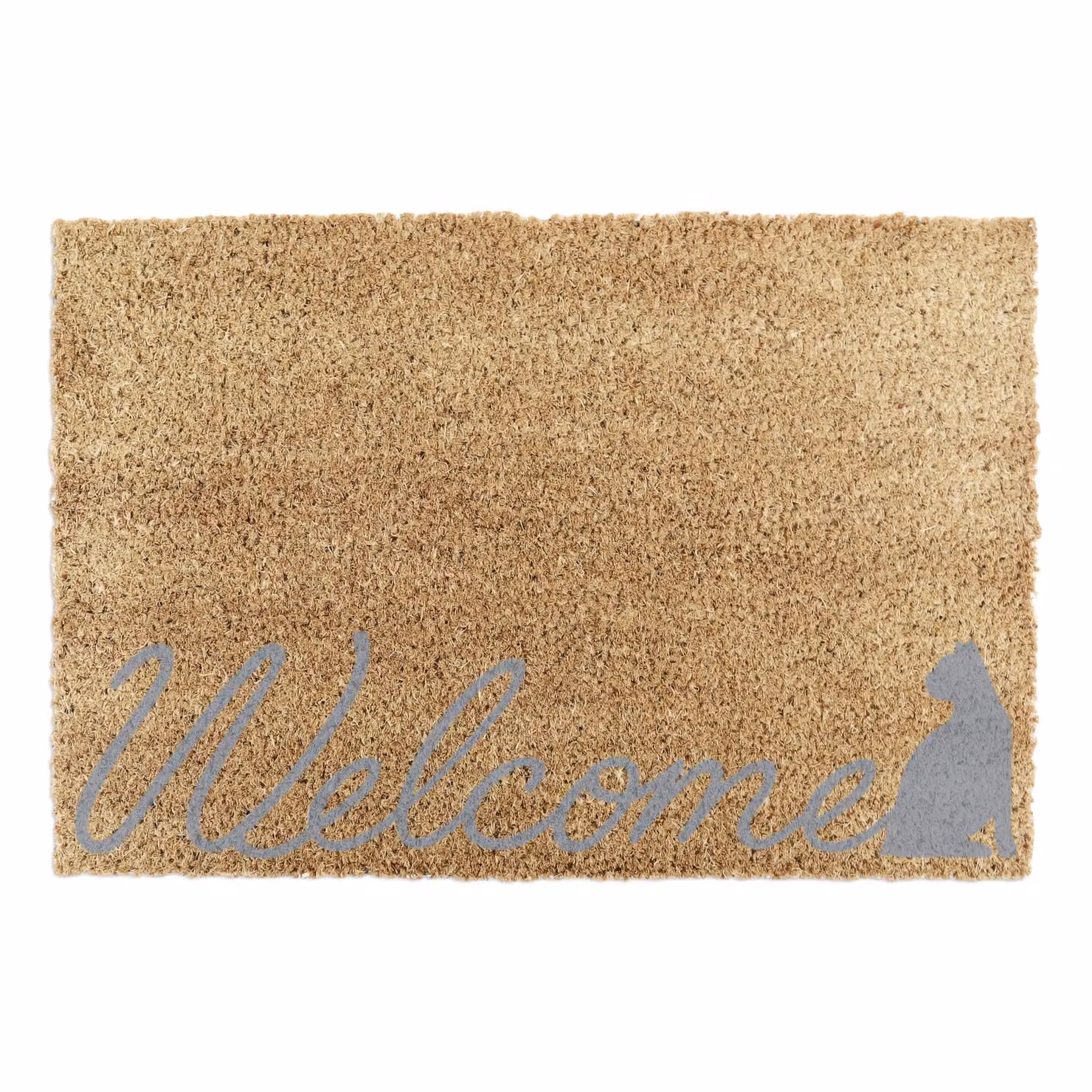 Artsy Mats Grey Welcome Scribble Cat Doormat, W: 60 cm, D: 40 cm – 4
