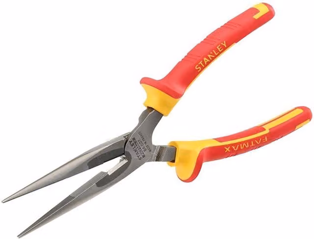 Stanley Fatmax VDE Long Nose Steel Pliers, Multi Colour