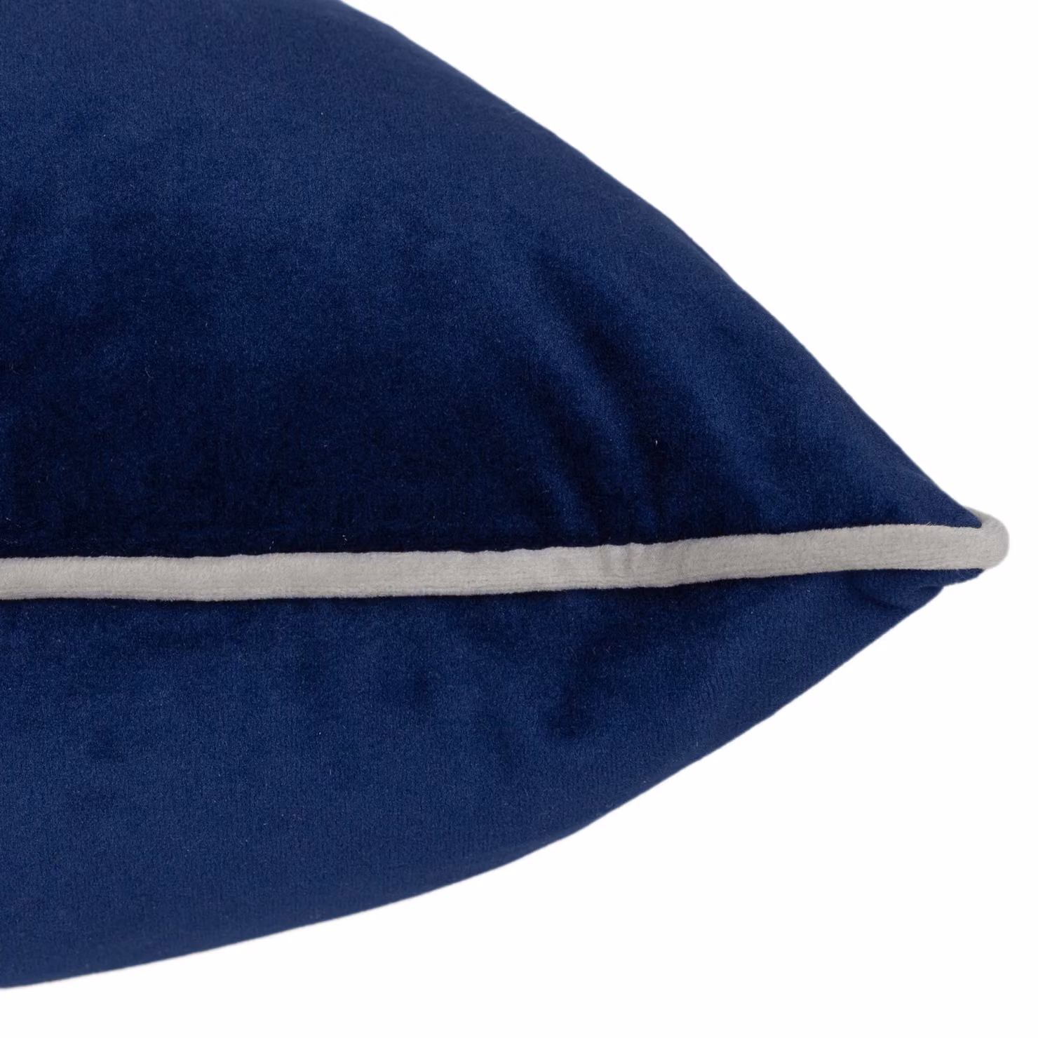 Furn Meridian Velvet Piped Square Cushion in Blue and Silver, W/D/H: 55 x 55 x 55 cm – 5