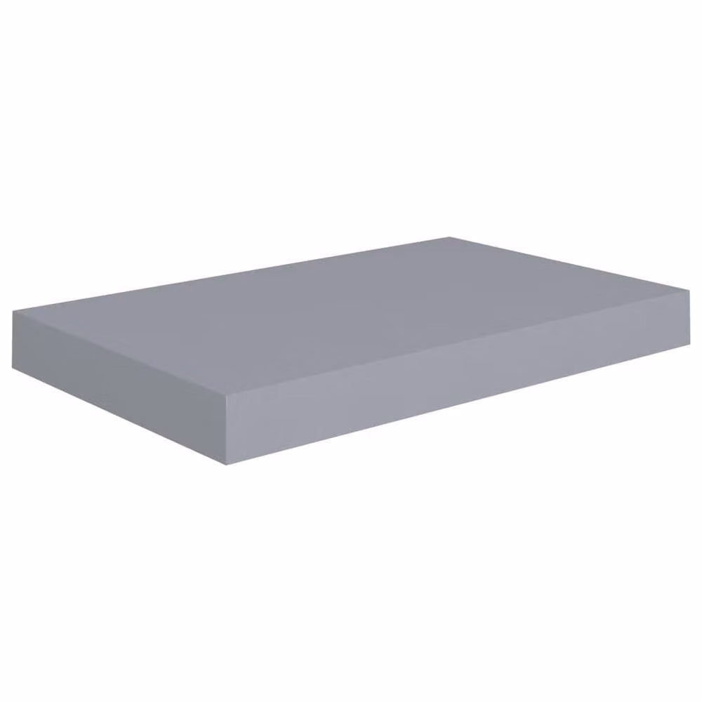 Berkfield Home Set of 4 Grey Floating Wall Shelves, W: 40 cm, D: 23 cm, H: 4 cm – 2