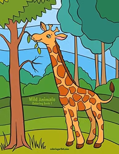 Wild Animals Coloring Book 3: Volume 3 by Createspace, Multicolour, H x W: 27.94 x 21.59 cm